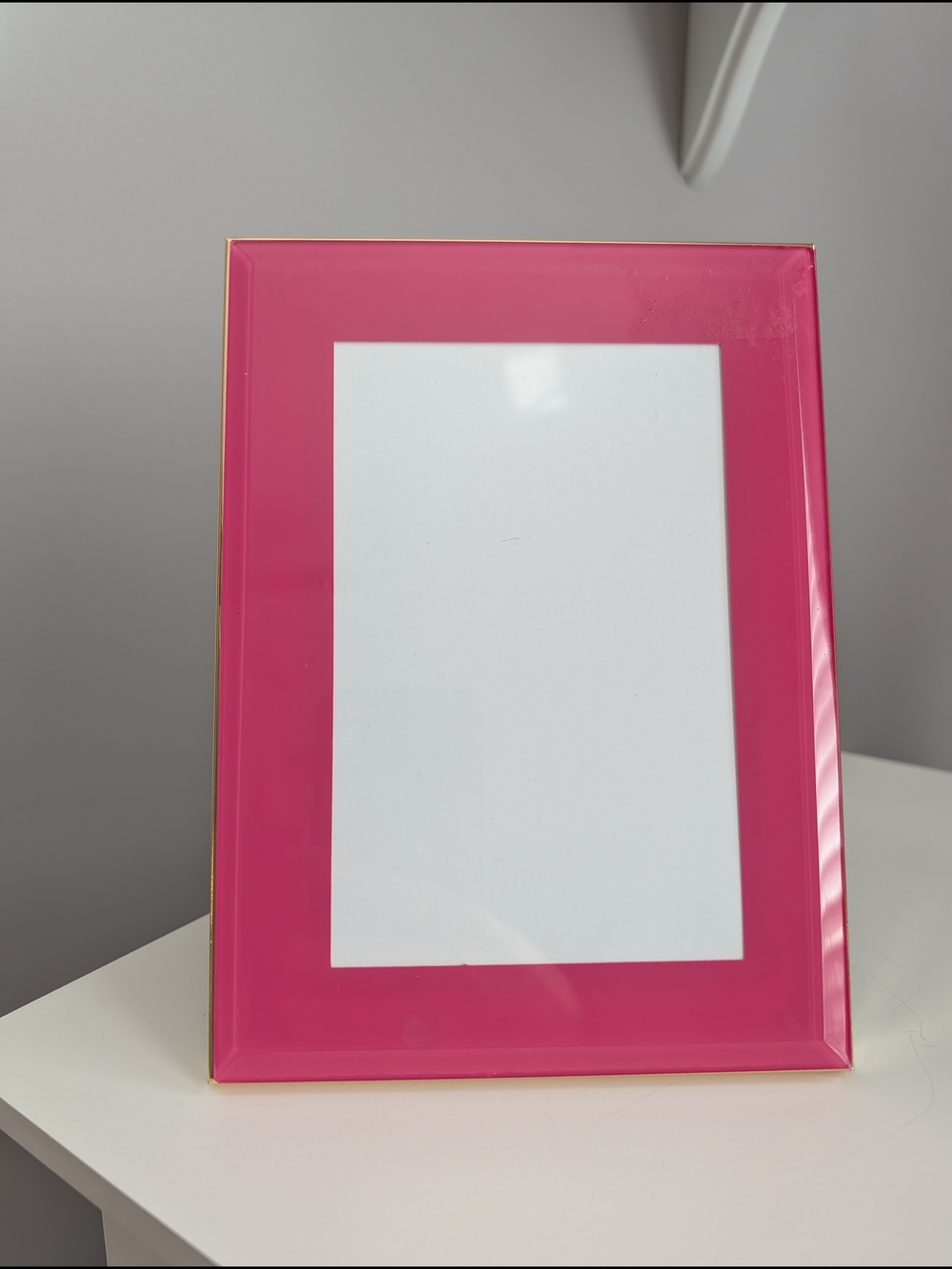 Fuschia Glass Photo Frame